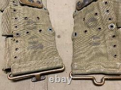 Original Wwi Us Army M1903 Infantry Field 10 Pocket Eagle Snap Ammo Belt-mills