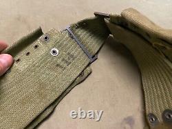 Original Wwi Us Army M1903 Infantry Field 10 Pocket Eagle Snap Ammo Belt-mills