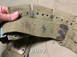 Original Wwi Us Army M1903 Infantry Field 10 Pocket Eagle Snap Ammo Belt-mills