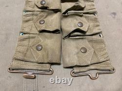 Original Wwi Us Army M1903 Rifle M1910 10 Pocket Eagle Snap Ammo Belt-mills