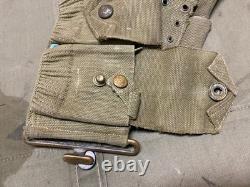 Original Wwi Us Army M1903 Rifle M1910 10 Pocket Eagle Snap Ammo Belt-mills