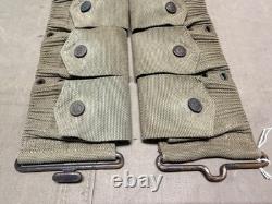 Original Wwi Us Army M1903 Rifle M1910 10 Pocket Eagle Snap Ammo Belt-mills, 1917