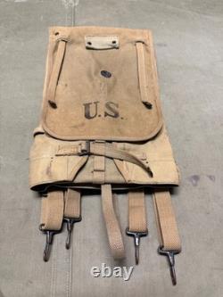 Original Wwi Us Army M1910 Haversack Combat Field Backpack Infantry Marked-ria