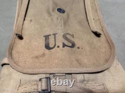 Original Wwi Us Army M1910 Haversack Combat Field Backpack Infantry Marked-ria