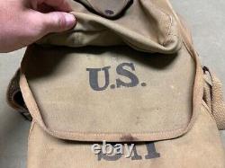 Original Wwi Us Army M1910 Haversack & Mess Kit Pouch Combat Field Backpack