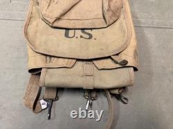 Original Wwi Us Army M1910 Haversack & Mess Kit Pouch Combat Field Backpack-ria