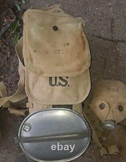 Original Wwi Us Army M1910 Haversack & Mess Kit Pouch Combat Field Pack-unit Mar