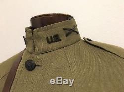 Original Wwi Us Army Officers Uniform Grouping Named Tunic Visor Cap + More
