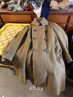 Original Wwi Us Army Winter M1917 Greatcoat Overcoat- Large 44r