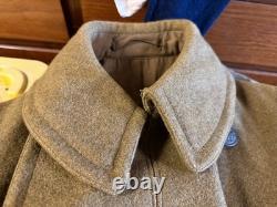 Original Wwi Us Army Winter M1917 Greatcoat Overcoat- Large 44r