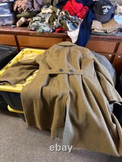 Original Wwi Us Army Winter M1917 Greatcoat Overcoat- Large 44r