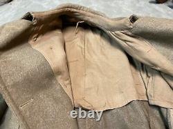 Original Wwi Us Army Winter M1917 Greatcoat Overcoat- Large 44r