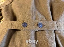 Original Wwi Us Army Winter M1917 Greatcoat Overcoat- Large 44r