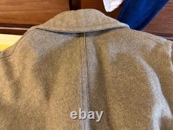 Original Wwi Us Army Winter M1917 Greatcoat Overcoat- Large 44r