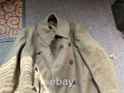 Original Wwi Us Army Winter M1917 Greatcoat Overcoat- Large/xlarge 46r