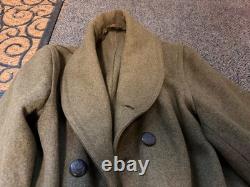 Original Wwi Us Army Winter Private Purchase M1917 Greatcoat Overcoat- Large 44r