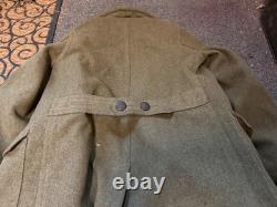 Original Wwi Us Army Winter Private Purchase M1917 Greatcoat Overcoat- Large 44r