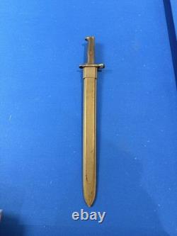 Original Wwi Us M1905 16 Bayonet, 1920 Springfield Armory & Wwii M3 Scabbard