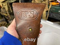 Original Wwi Wwii Us Army M1917.45 M1911 M1911a1 Pistol Hip Holster-date Marked