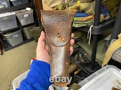 Original Wwi Wwii Us Army M1917.45 M1911 M1911a1 Pistol Hip Holster-unit Marked