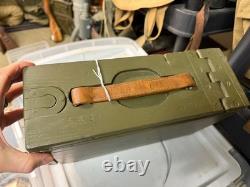 Original Wwi Wwii Us Army M1917 Browning 1919 Wooden Ammo Chest Box