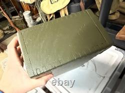Original Wwi Wwii Us Army M1917 Browning 1919 Wooden Ammo Chest Box