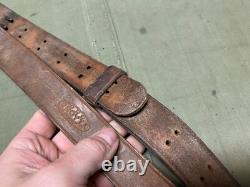 Original Wwii Us Army M1 Garand Rifle M1907 Leather Carry Sling-boyt