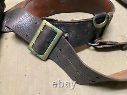 Original Wwii Us Army Office M1917 Sam Browne Field Belt, Strap & Holster-1942