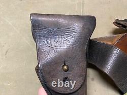 Original Wwii Us Army Office M1917 Sam Browne Field Belt, Strap & Holster-1942