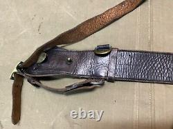 Original Wwii Us Army Office M1917 Sam Browne Field Belt, Strap & Holster-1942