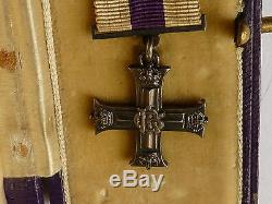 Original boxed silver ww1 military cross medal mc and cbe