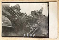 Outstanding! Ww1 German Trench Attack Scene In France Photo Postcard Rppc