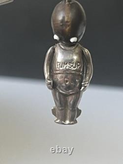 P1. 83 Antique Silver FUMSUP World War One Charm With Articulated Arms
