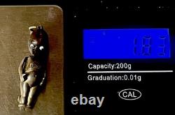 P1. 83 Antique Silver FUMSUP World War One Charm With Articulated Arms