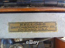 PAIR US WW1 FIELD TELEPHONE SIGNAL CORPS MORSE KELLOGG model 1917 ORIGINAL