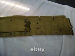 PB & CO jan 1918 Military clip belt holder 10 pouch Tan canvas WWI