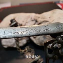 PERSONALIZED Antique WWI Military Cavalry Spurs Marked U. S. A. B. August Buermann