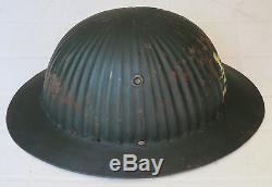 PORTUGAL Rare WWI M1916 ribbed helmet 1916-1918 Portuguese helm casque