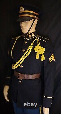POST WWI M1902 EM Cavalry Dress Blue Uniform MG TROOP, 108th Cavalry Regt GA NG