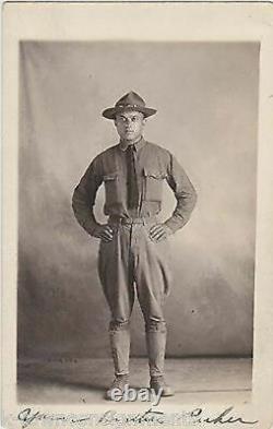 Pancho Villa Expedition Soldier Antique WWI Autograph Signed Photo Postcard RPPC