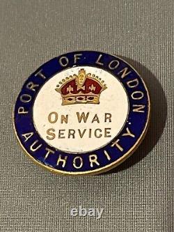 Port of London Authority World War One War Service Badge Maker J. Wylie & Co