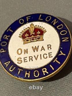 Port of London Authority World War One War Service Badge Maker J. Wylie & Co