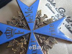 Pour le Merite knight cross WWI highest award blue max oak leave Godet case rare