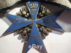 Pour le Merite knight cross WWI highest award blue max + oak leave Wagner rare