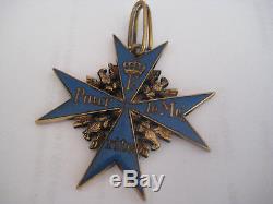 Pour le Merite knight cross WWI medal highest prussia award blue max S&W stamp