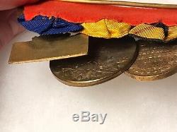 Pre-WW1 6-Place Imperial German Medal Bar Red Eagle Order Pin/Badge/Award