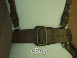 Pre WW1 British Officers Sam Browne Belt double brace strap & sword holder