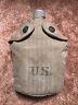 Pre-WW1 US Army Model 1910 Rimmed Eagle Snap Canteen Cover With'18 Canteen & Cup