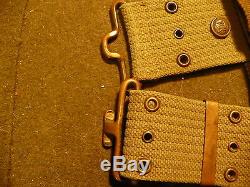 Pre-WWI Mills US Army Officer's Rimmed Eagle Pistol Belt &1911 Magazine Pouch