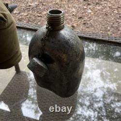 Pre Wwi Us Army Military M1910 Lathe Spun Seamless Aluminum Canteen Rare